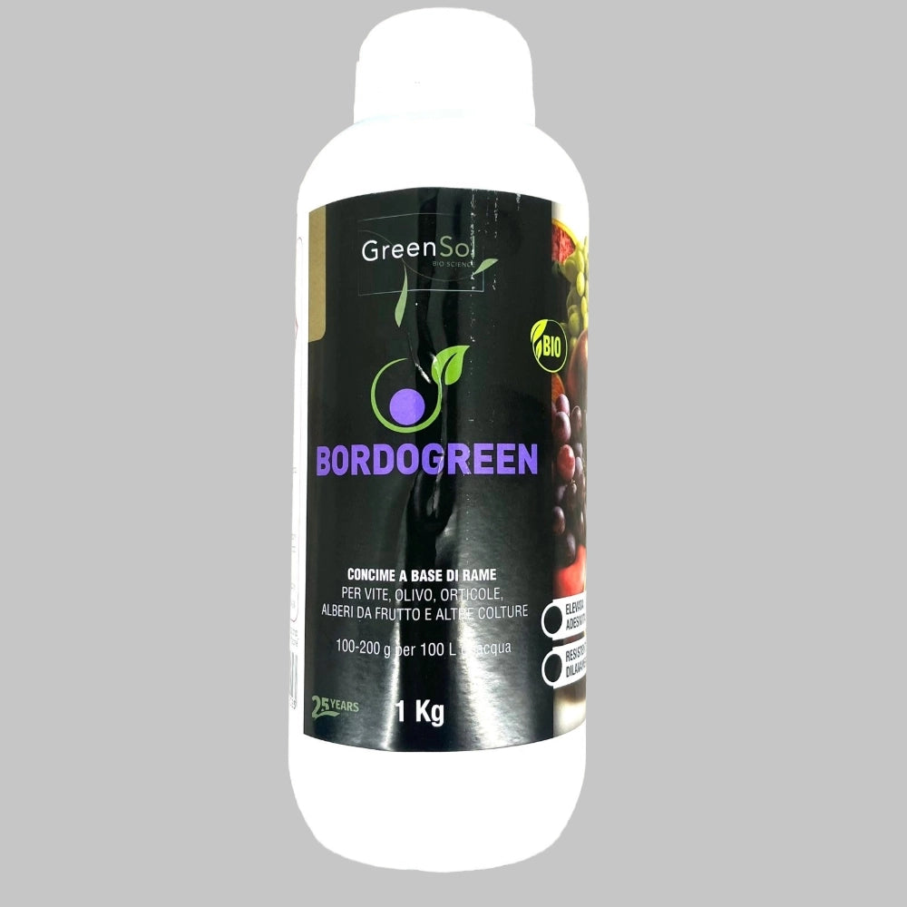CONCIME curativo fugicida LIQUIDO BIOLOGICO BORDOGREEN funghi FLOW GREEN 1 LT