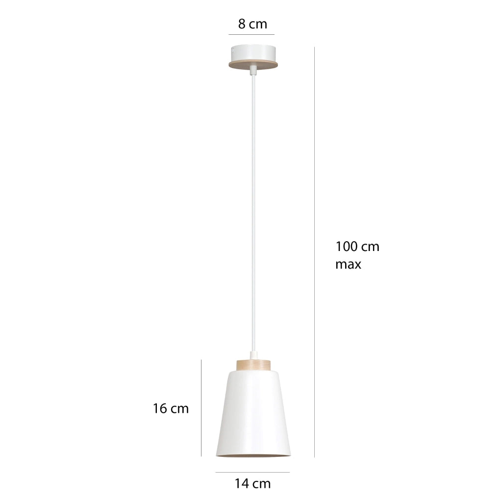 Lampada a sospensione Emibig Bolero nera legno E27 Ø14