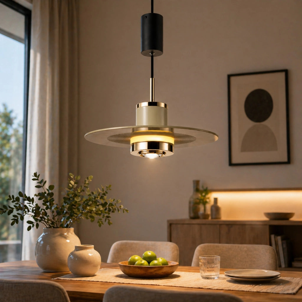LAMPADARIO LED SOSPENSIONE MODERNO SILVER DESIGN 10W DIMMERABILE CCT LP024