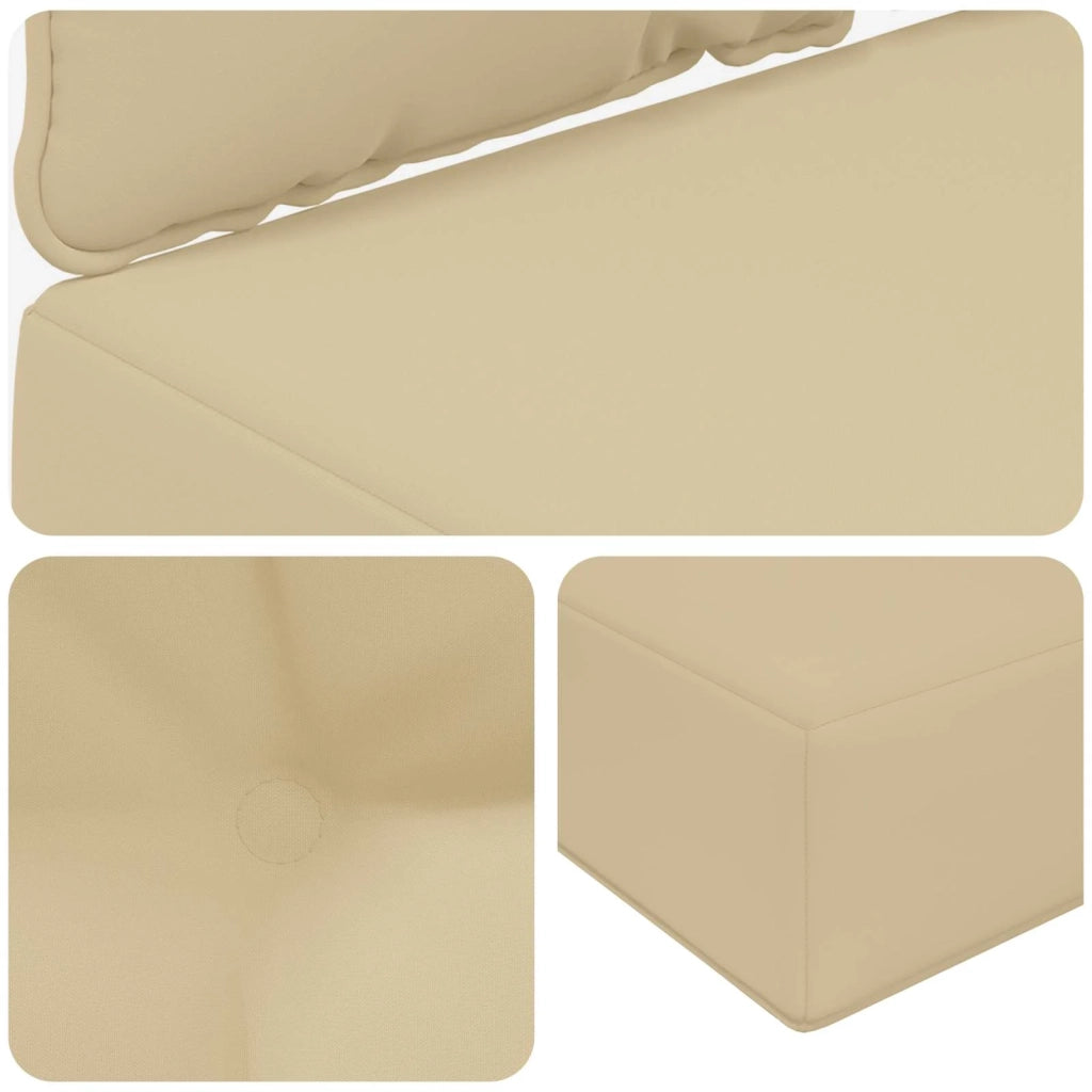 Cuscino per divano da esterno 3 pcs Beige Poliestere 900798