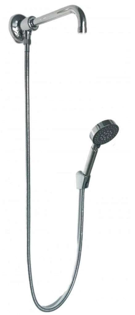 Kit set doccia con deviatore a pressione con doccetta multigetto e braccio 30 cm