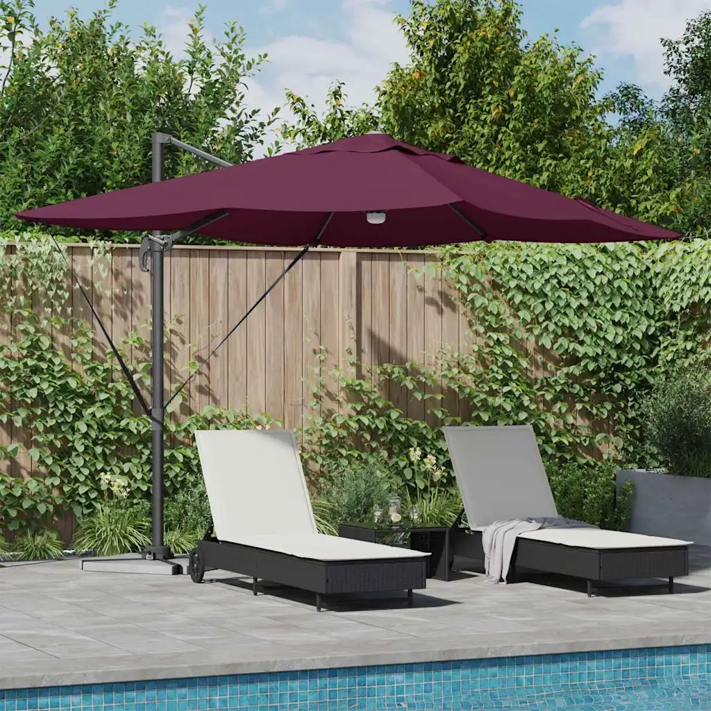 Ombrellone Rosso Bordeaux 351 x 250 x 253 cm 42003365