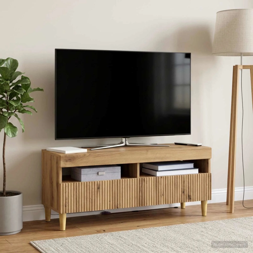 Mobile TV LED Rovere Artigianale Legno ingegnerizzato 896774