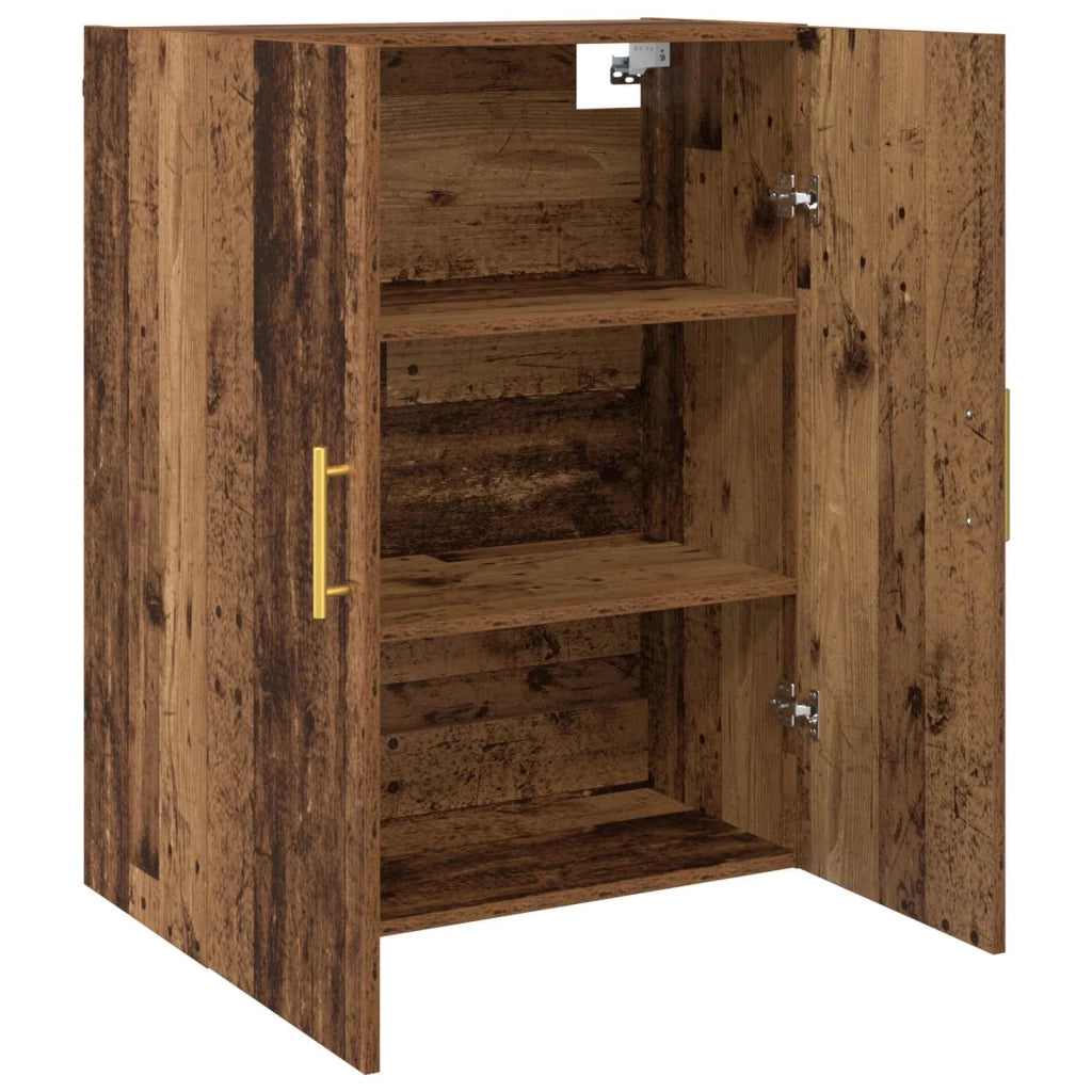 Mobiletto a muro 2 pcs Legno vecchio 69,5 x 34 x 90 cm 3394512