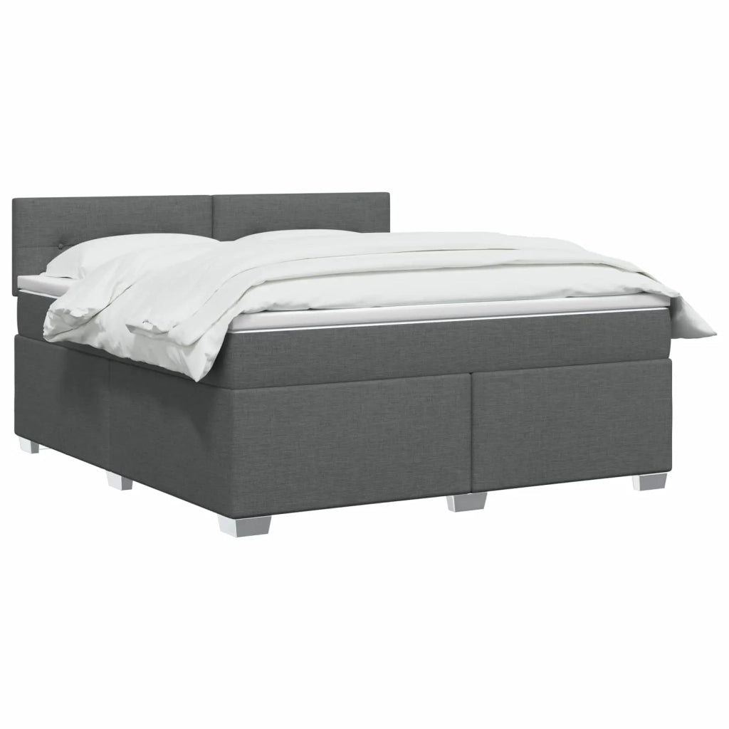 Letto box spring con materasso Grigio Scuro 140 x 200 cm 3450496