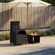 Set Lounge da Giardino 2 pz Nero 3422346