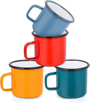 Set di tazze da caffè a 4 pezzi - 350 ml - Rosso/Blu/Verde/Giallo