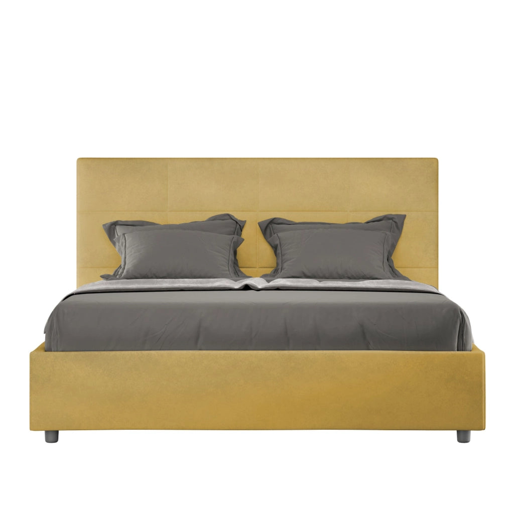Letto Matrimoniale Francese 140x200 cm Senza Rete Mika Ocra