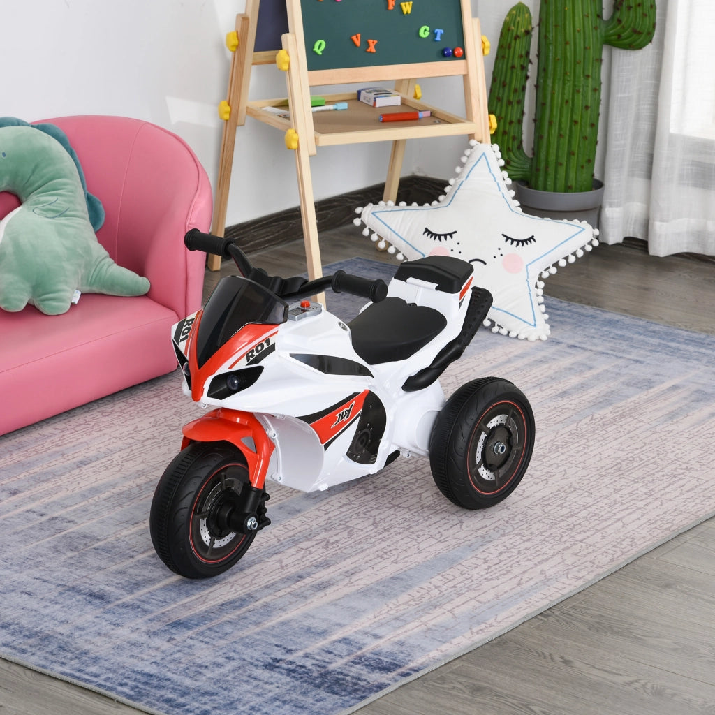 Moto Giocattolo a 3 Ruote per Bambini ¨C Minimal ¨C Bianco e Rosso