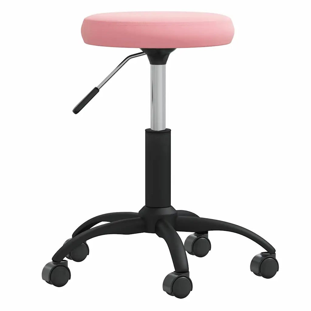 Sedia Girevole da Ufficio Rosa in Velluto 333179