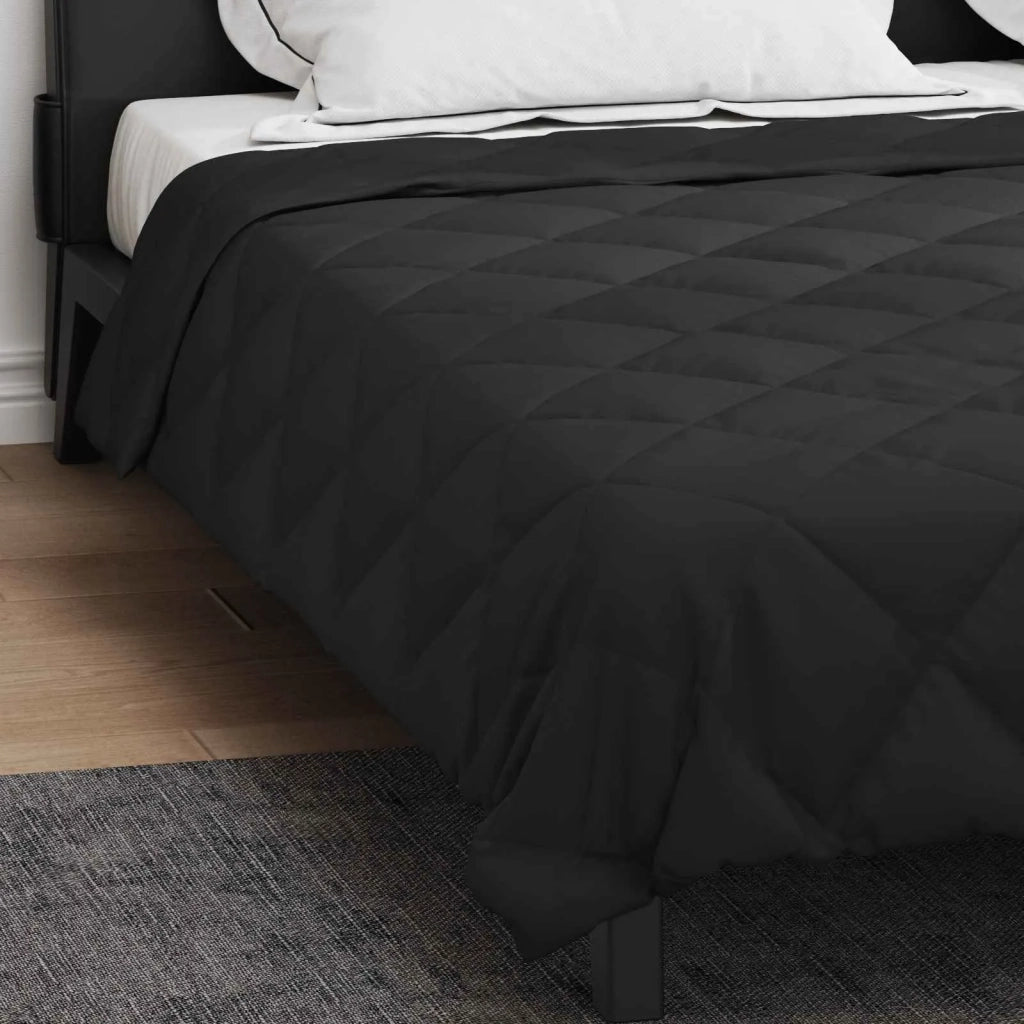 Piumone Completo Annuale Nero 200 x 220 cm Microfibra 42025592