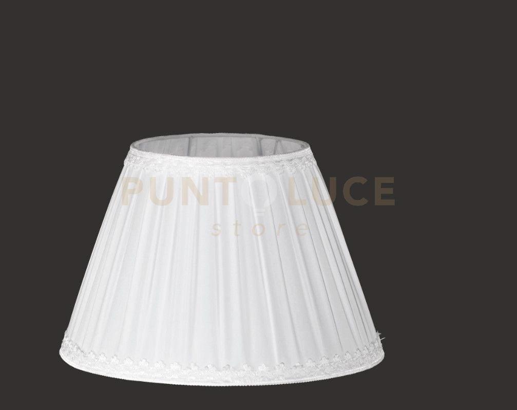 TC 3023 PARALUME DM.40CM BIANCO E ARGENTO ATTACCO E27 PLISSE