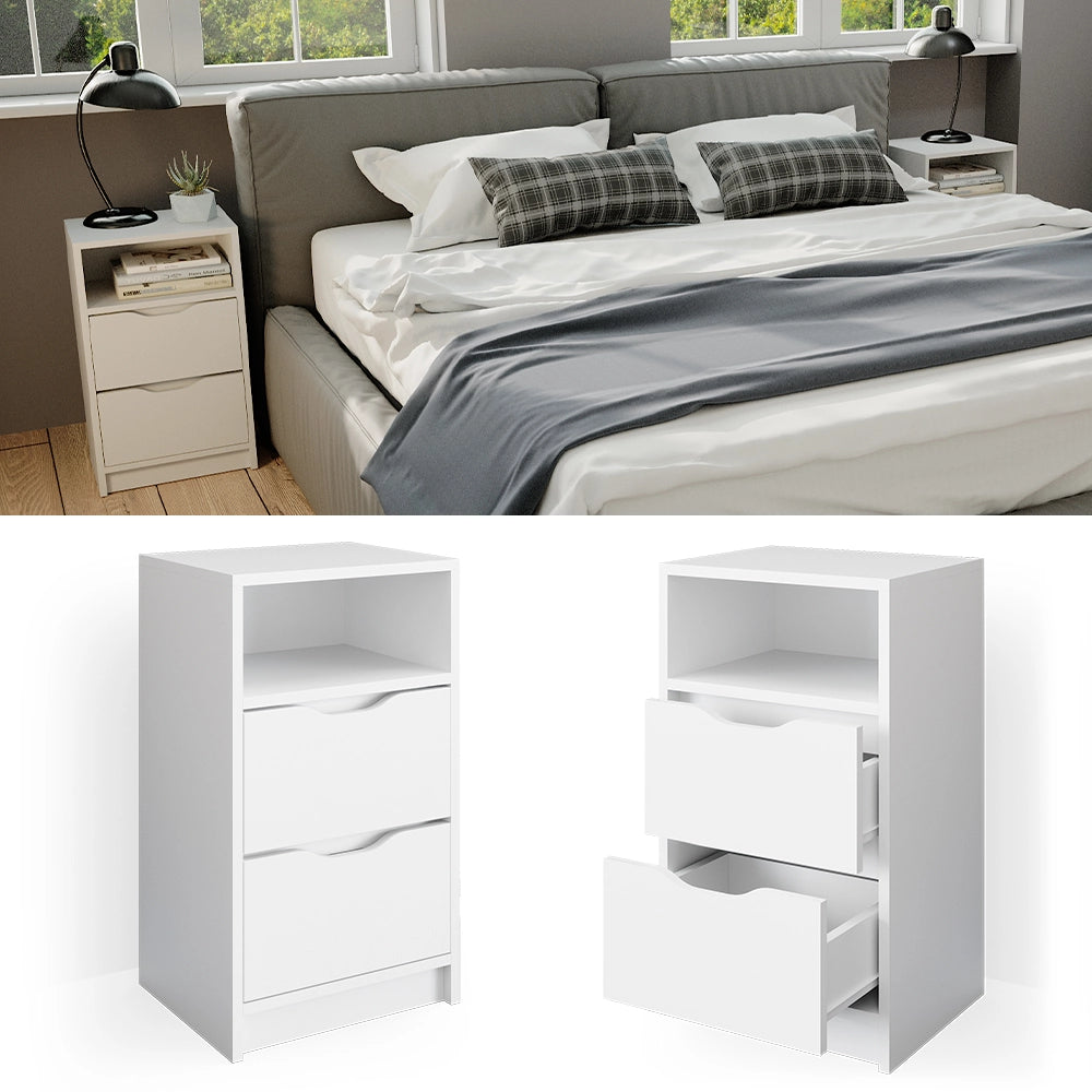 Vicco Comodini camera da letto Bianco 38 x 66.6 cm Set di 2