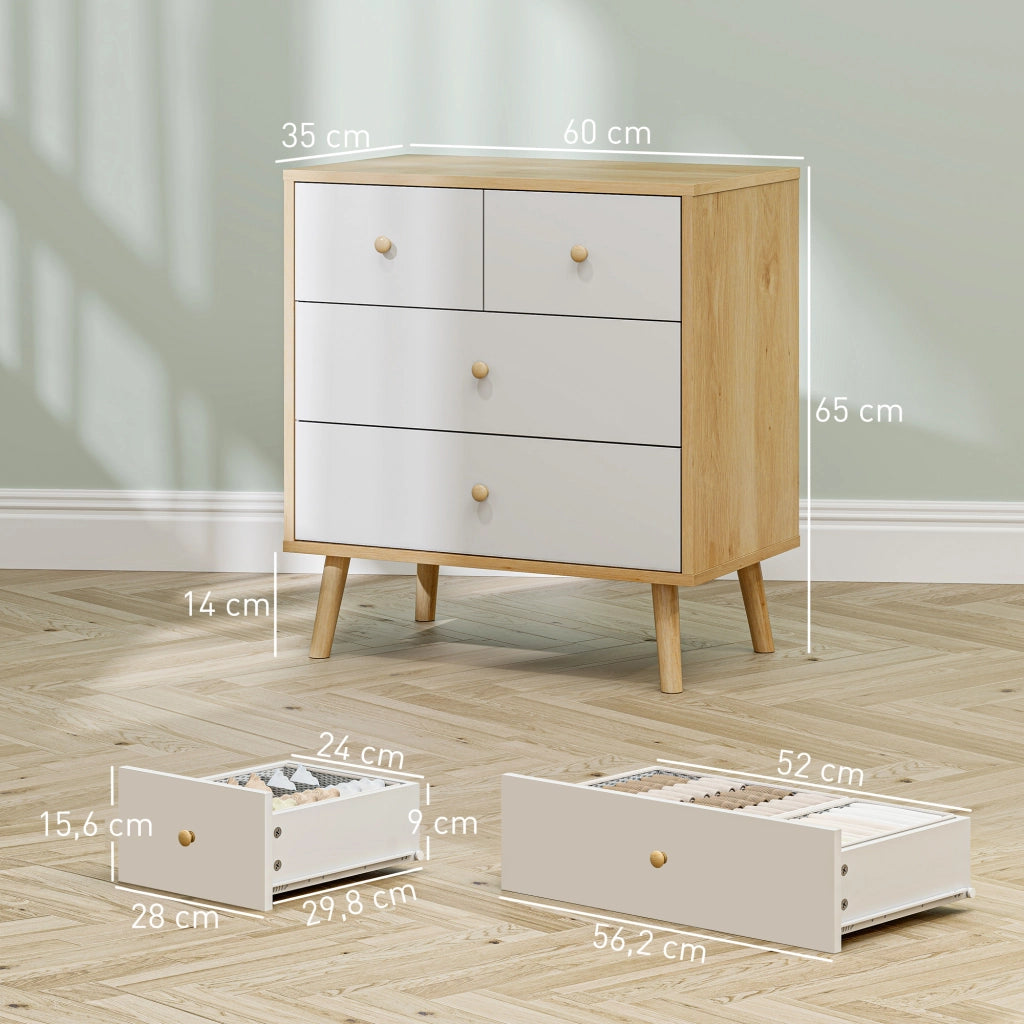 Cassettiera ¨C Minimal ¨C Robe e Bianco 60x35x65