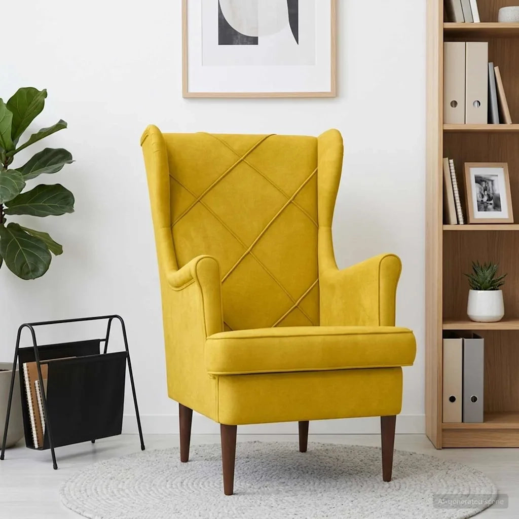 Poltrona Giallo Velluto 42029902