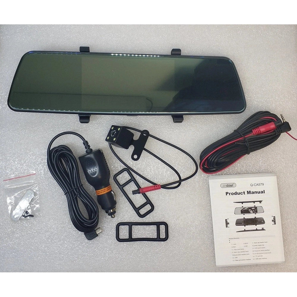 Trade Shop - Videocamera Dash Cam Per Auto 5,5" Touch Screen Specchietto Retrovisore Q-ca579 -