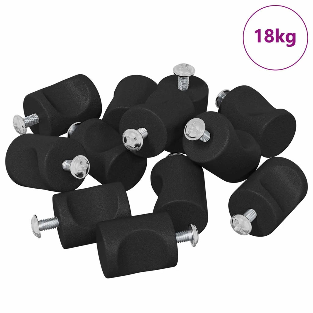 Maniglia per Armadio 1011 pcs Nero Ferro 864748