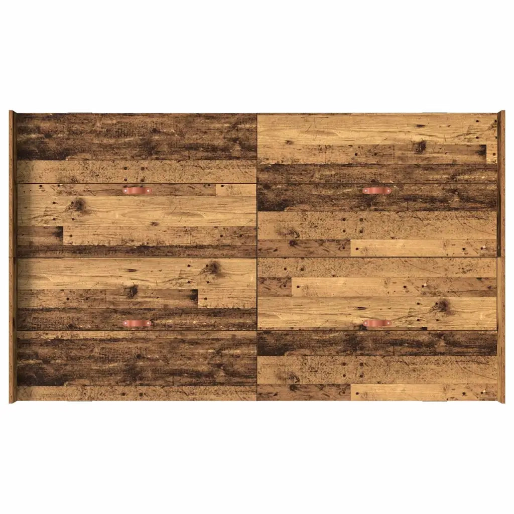 Struttura letto con contenitore-Giroletto con contenitore Legno vecchio 120 x 190 cm 981364