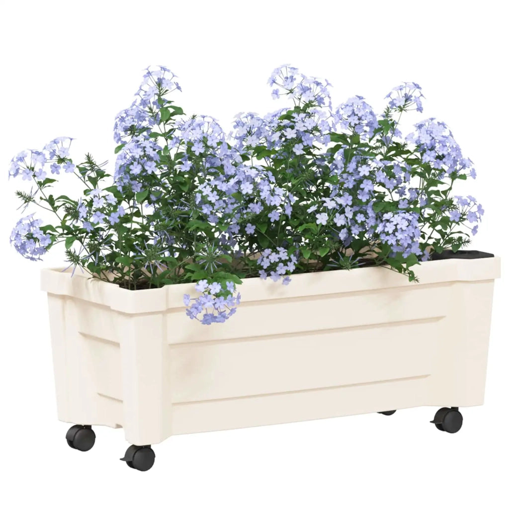Vaso Calypso con Ruote Bianco 79 x 35 x 33 cm PP 42041719