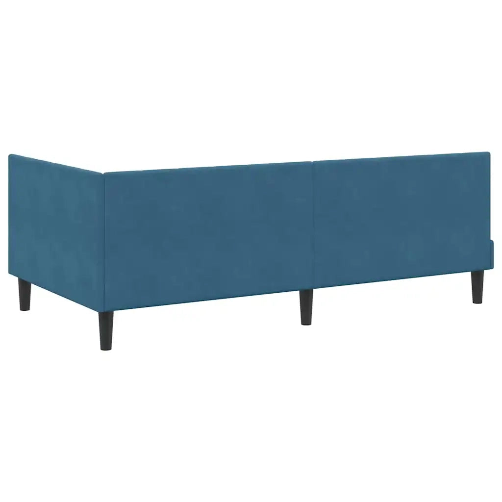 Struttura Letto Angolare con Materasso 2 pcs Blu Velluto 3393887