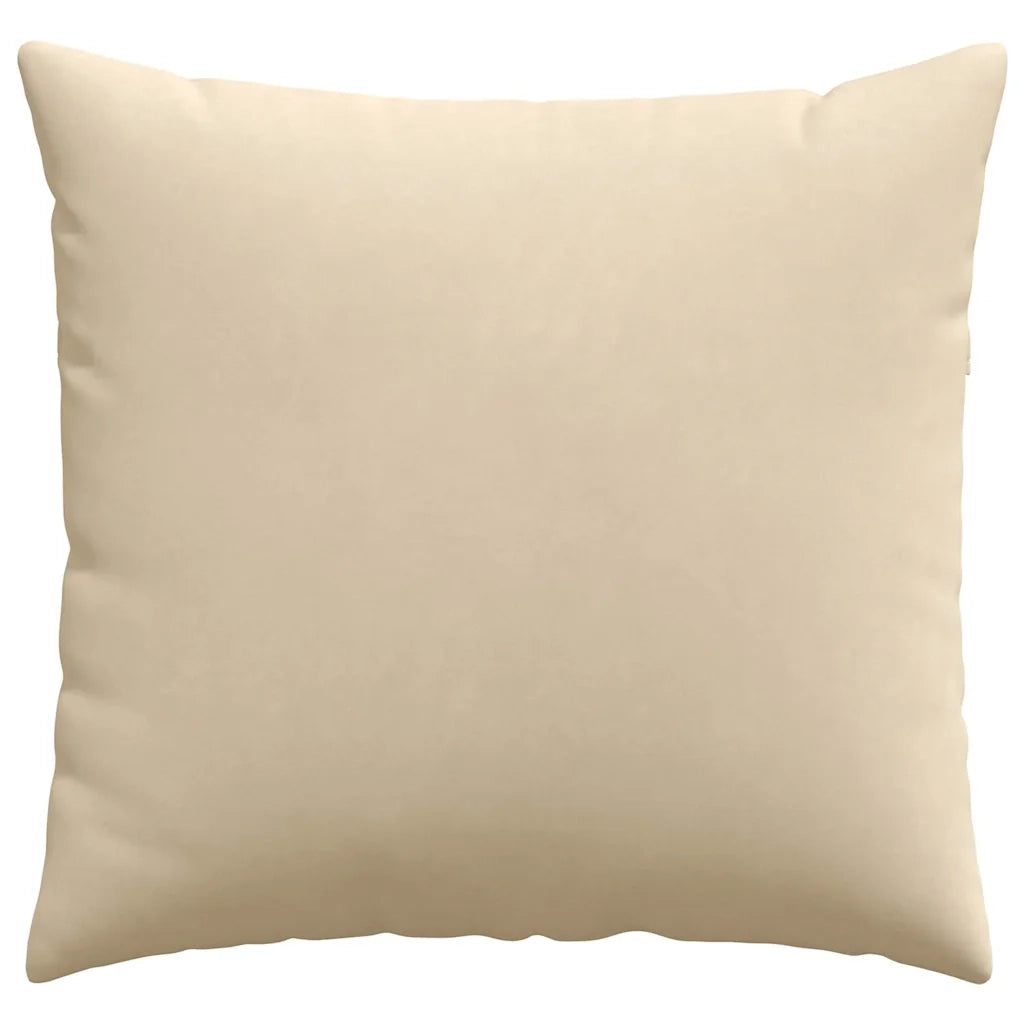 Cuscini da Divano 2 pz-Set di 2 Cuscini per Sofa Crema 50 x 50 cm Tessuto 248308