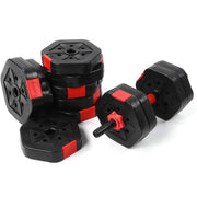 Trade Shop - Set Manubri Bilanciere Con Biella Regolabili 25kg Allenamento Corpo Palestra Casa -