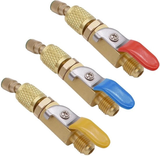 Set di 3 Adattatori a Sfera per R134A per Sistemi di Raffreddamento