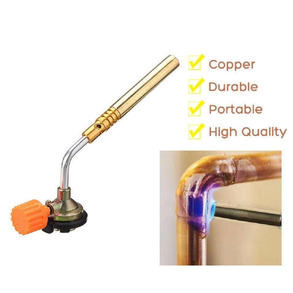 Trade Shop - Mini Cannello Saldatore A Gas Minisaldatore Torcia Fiamma Ossidrica Accensione -