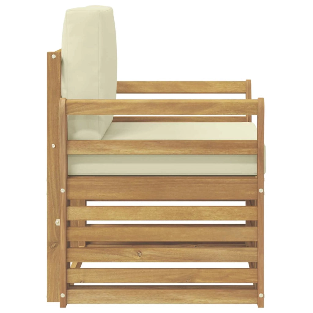 Set di divani da esterno Poliestere Bianco 3439097