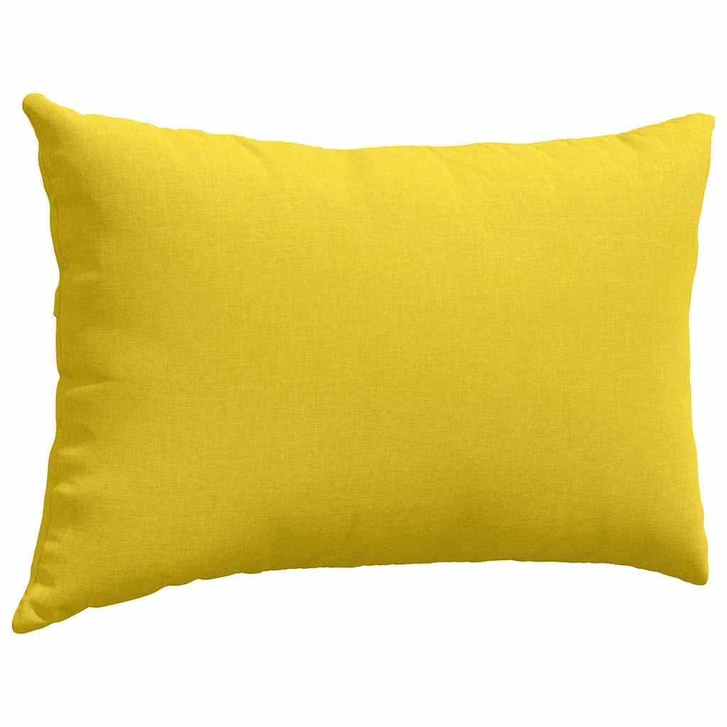 Cuscini da Divano 2 pz-Set di 2 Cuscini per Sofa Giallo Chiaro 60 x 40 cm Tessuto