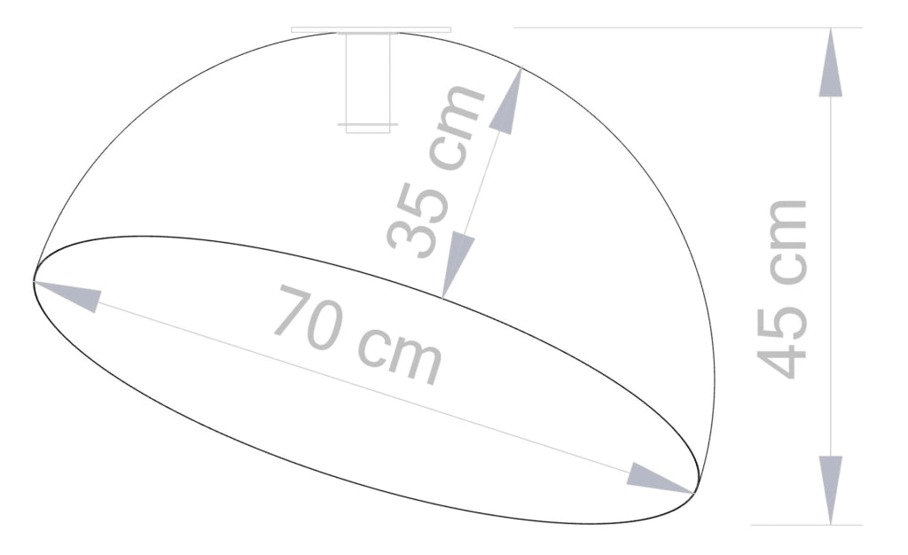 Plafoniera da soffitto Sfera bianco-oro Ø70 E27 Sigma
