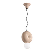 Sospensione Vintage Decò Bumbum 1 Elemento Ceramica Grigio Sabbia 1 Luce E27