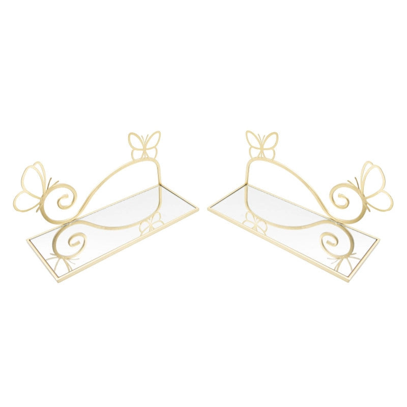 Comodino Mensola Butterfly Coppia cm 41,5x18x21