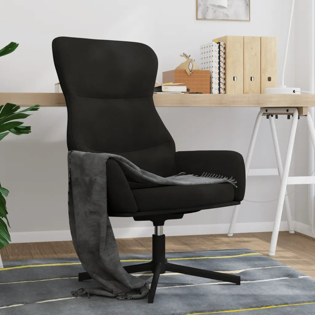 Poltrona Relax Nera in Velluto 341114