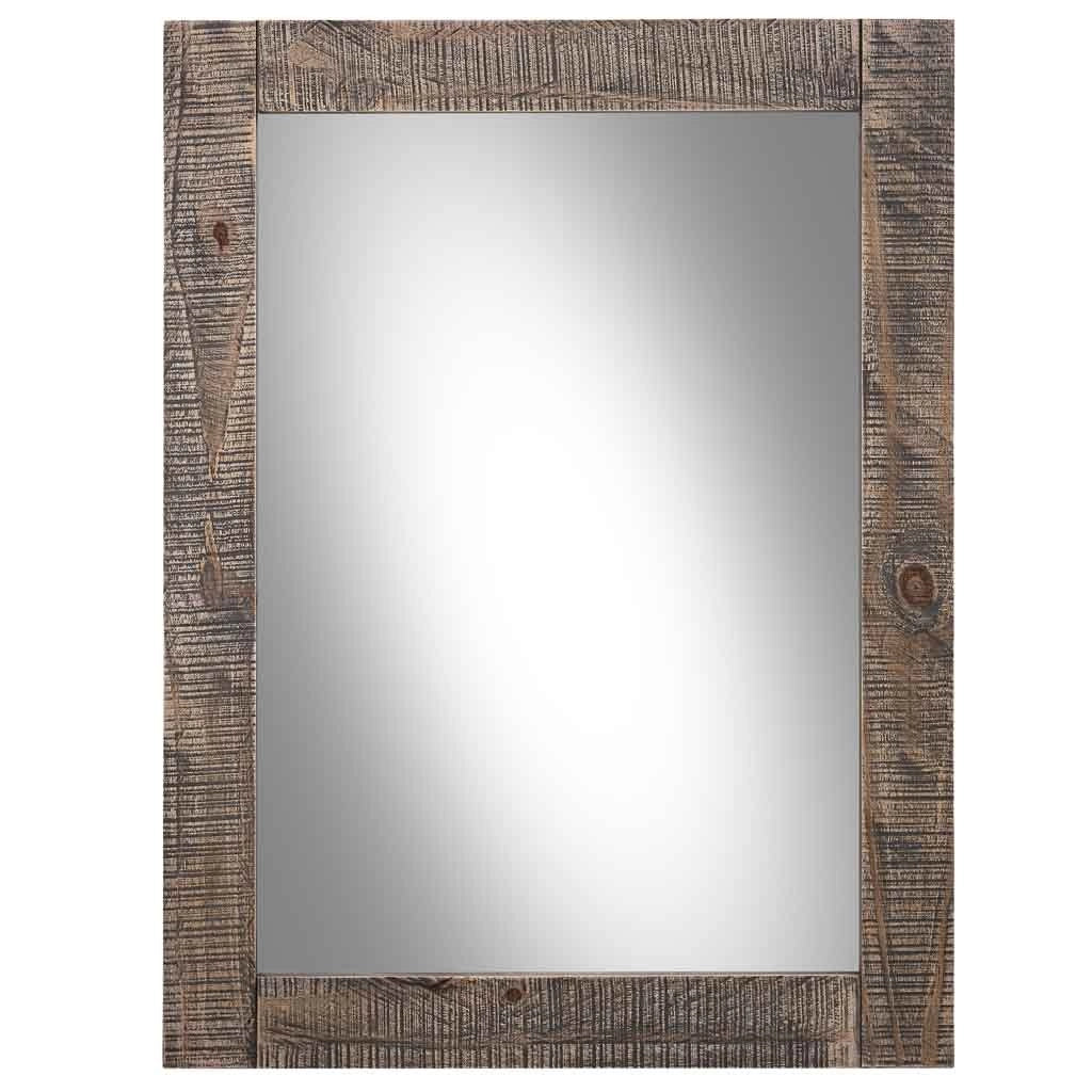 Specchio rettangolare in legno marrone 60x2,5x80h cm