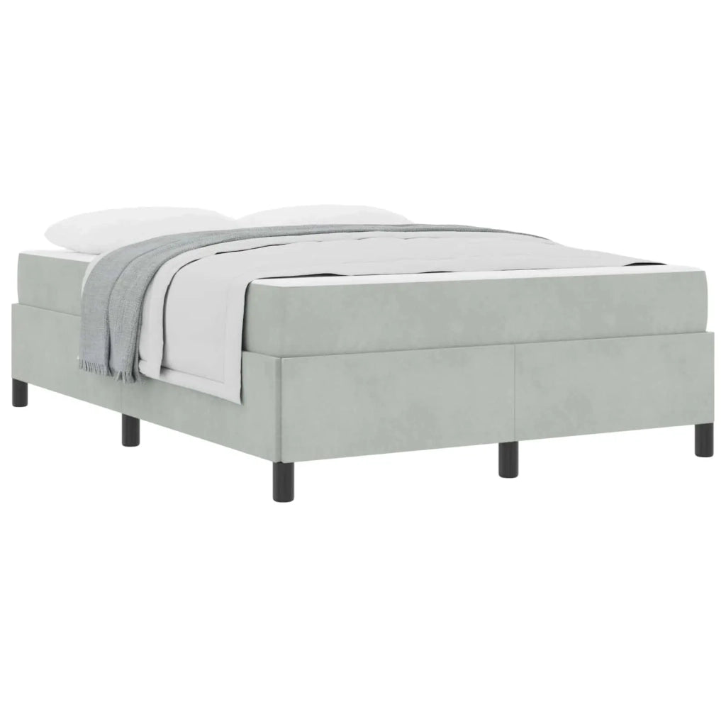 Struttura del letto Grigio chiaro 140 x 190 cm Tessuto