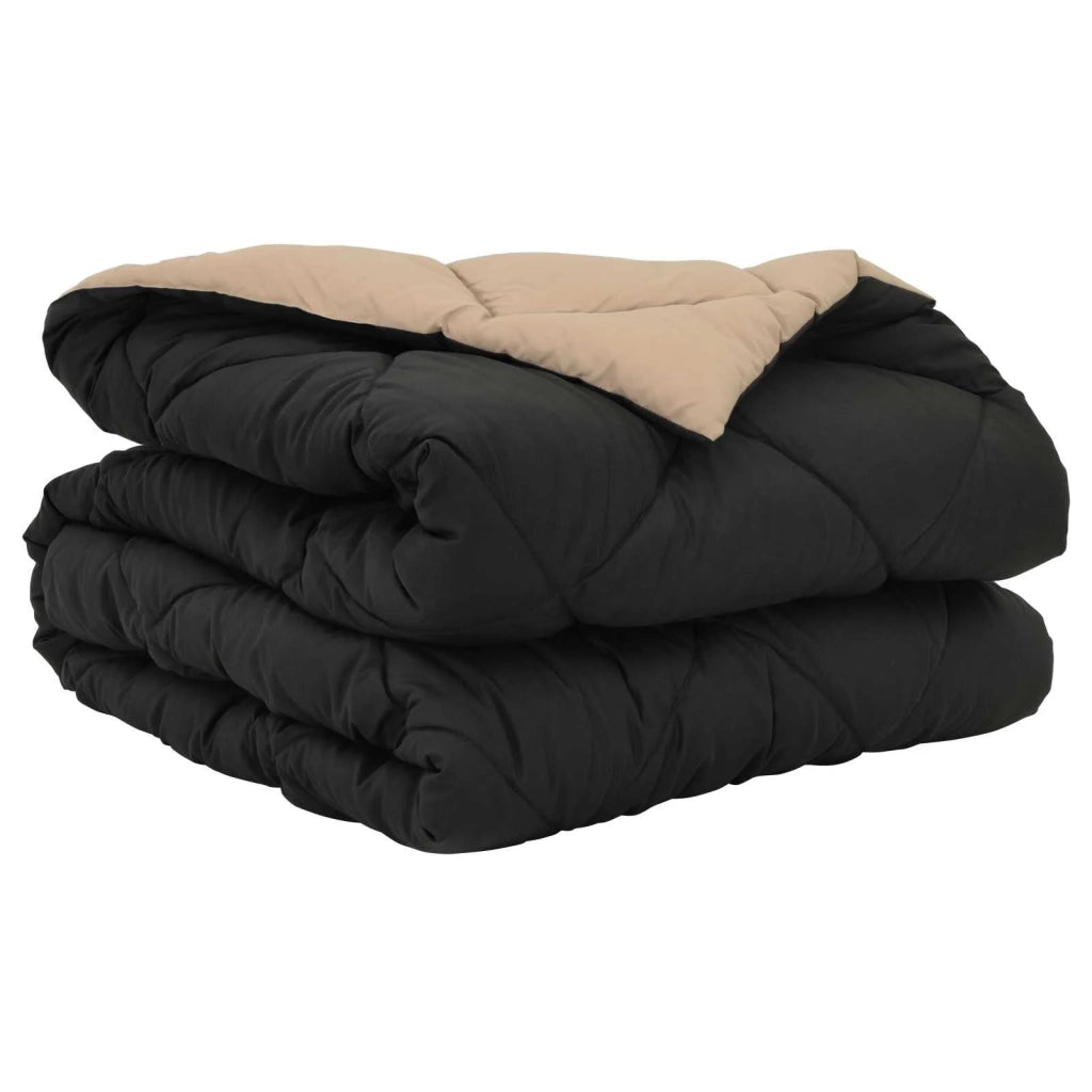 Duvet Estivo Nero e Talpa 220 x 155 cm Microfibra 42025495