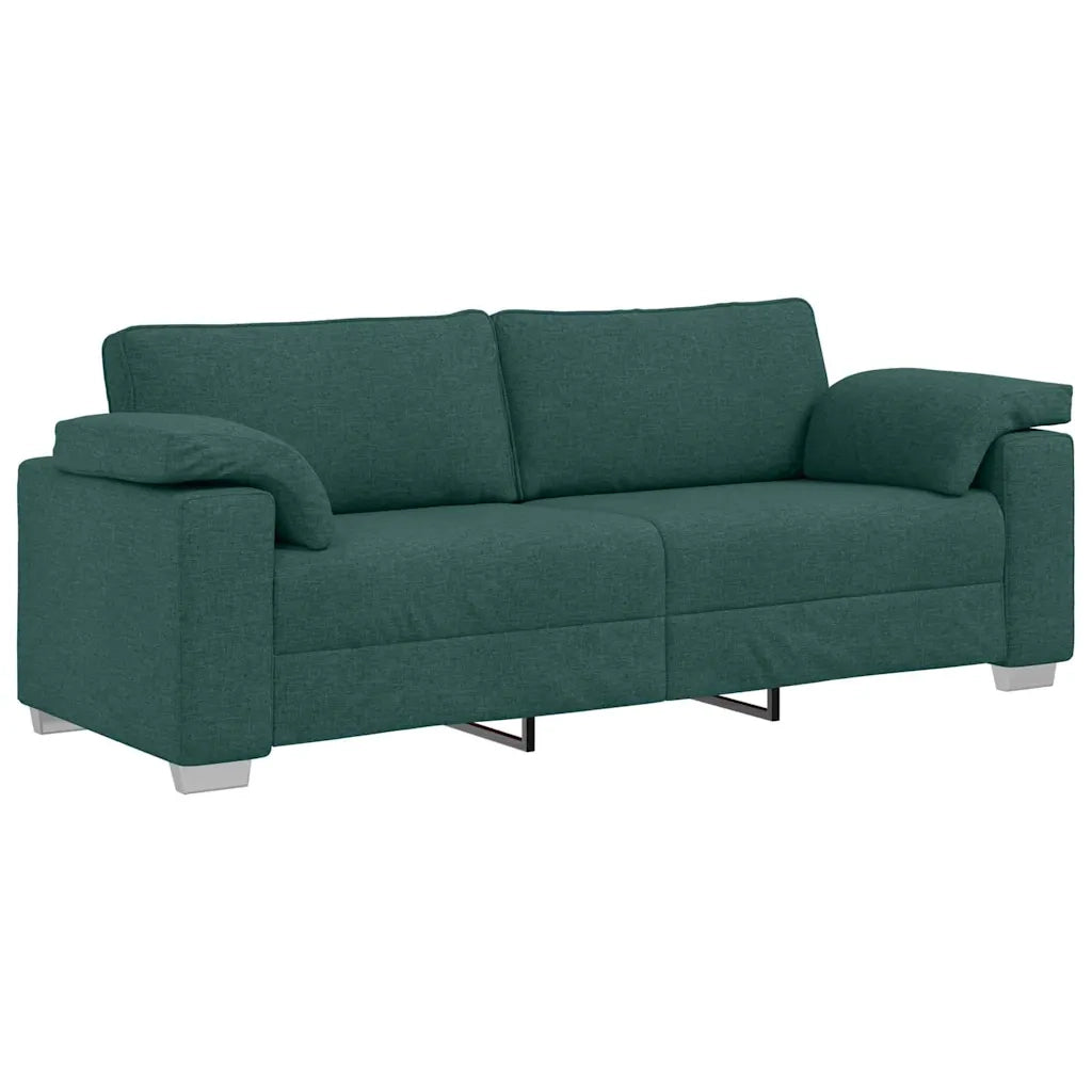 Divano 3-Persone Verde Scuro 220 cm Tessuto 4105242