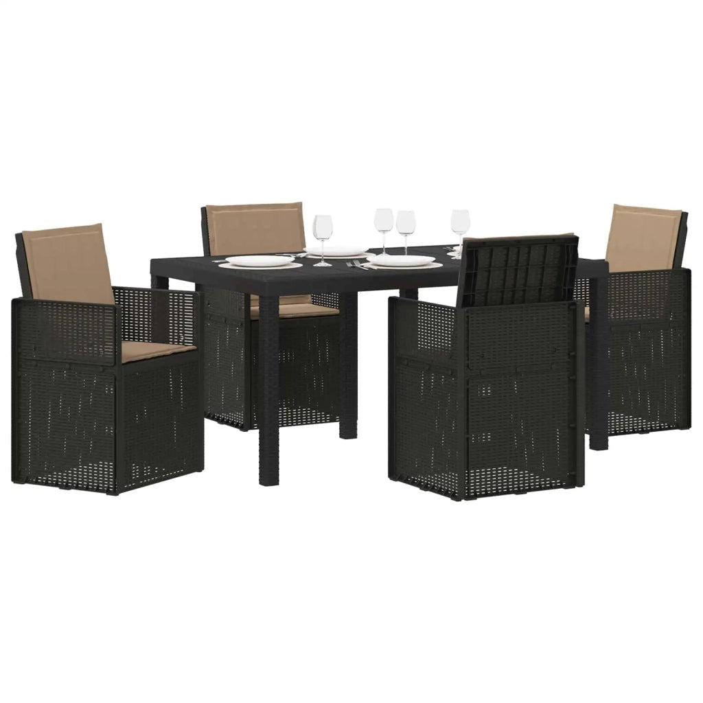Set da Pranzo per Giardino 5 pcs Antracite e Tortora PP 3430057