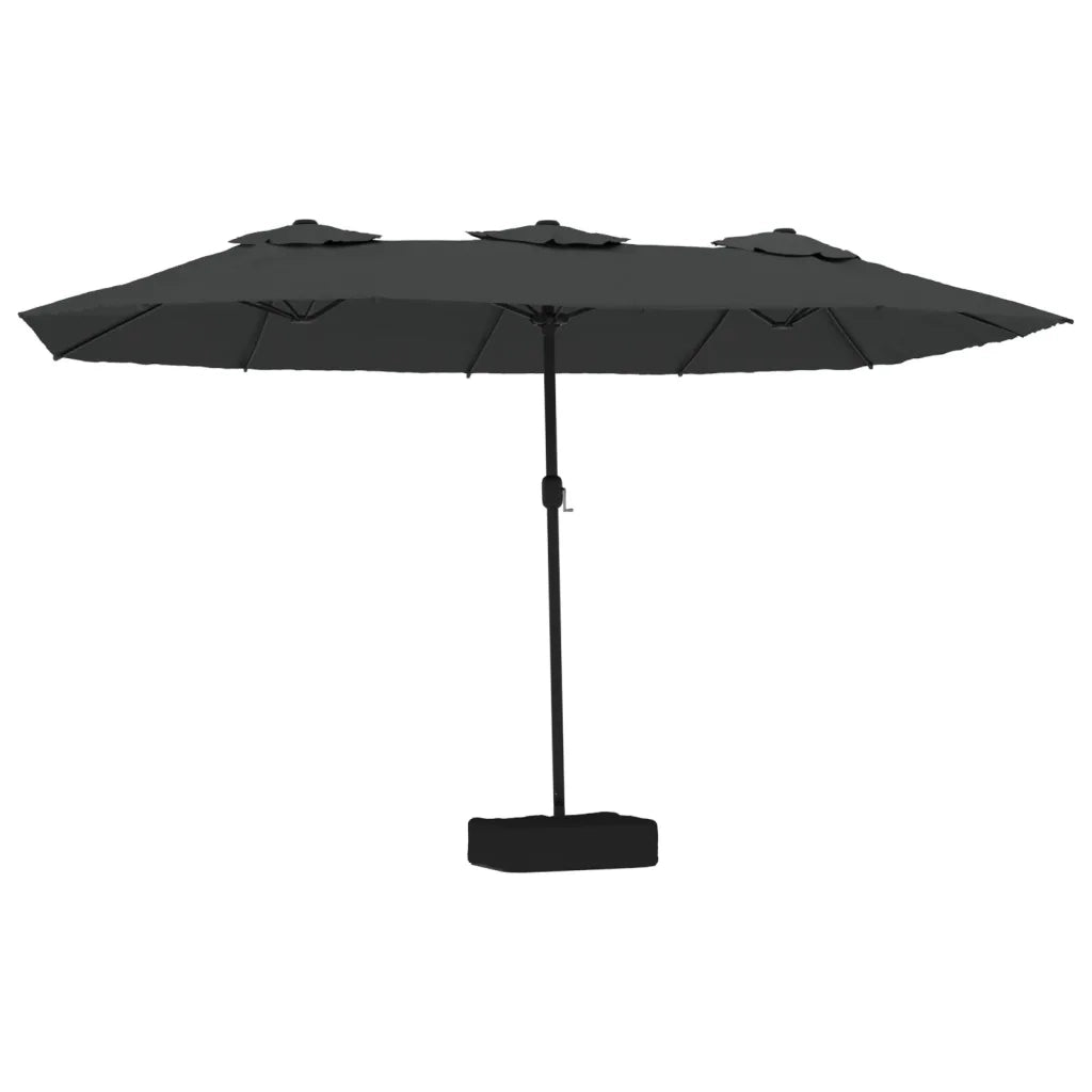 Ombrellone a Doppia Testa-Ombrello da giardino Antracite 449x265 cm
