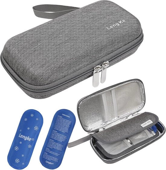 Cuscino di isolamento con elementi refrigeranti - sicuro per diabetici - grigio