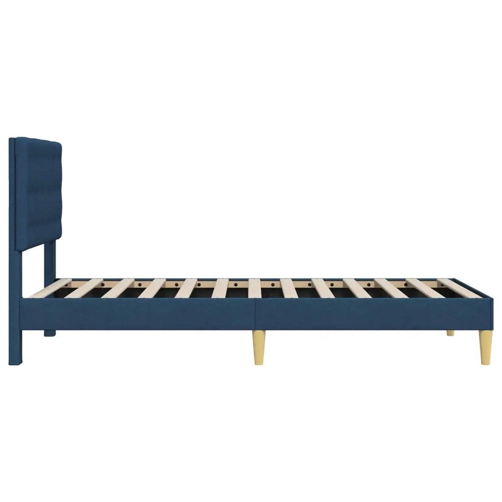 Struttura del letto con testiera-Giroletto Blu 80 x 200 cm Tessuto 763764