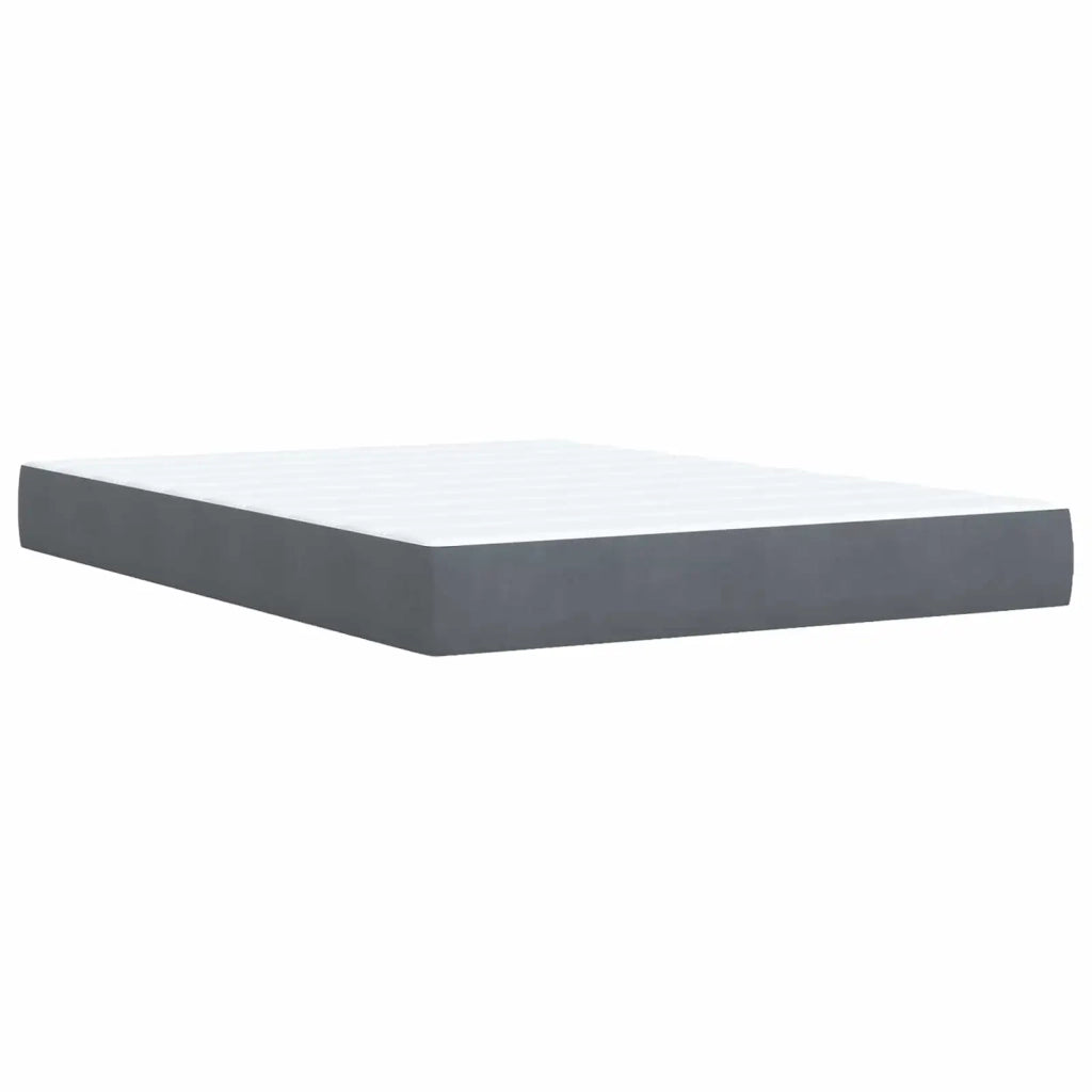 Letto box spring con materasso Grigio Scuro 140 x 190 cm 3455103