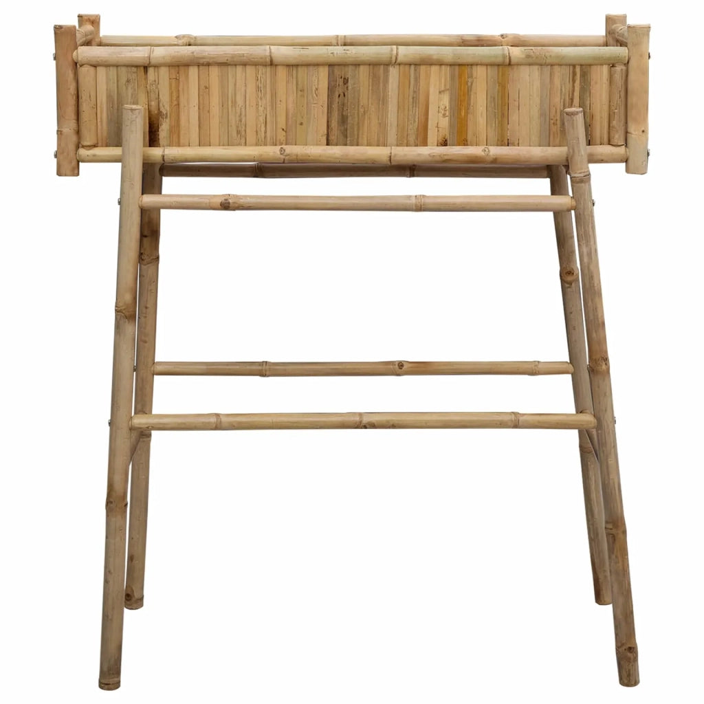 Fioriere | Cassetta per fiori | Vaso da Giardino con Supporto Naturale 100 x 38 x 114 cm Bamb¨´