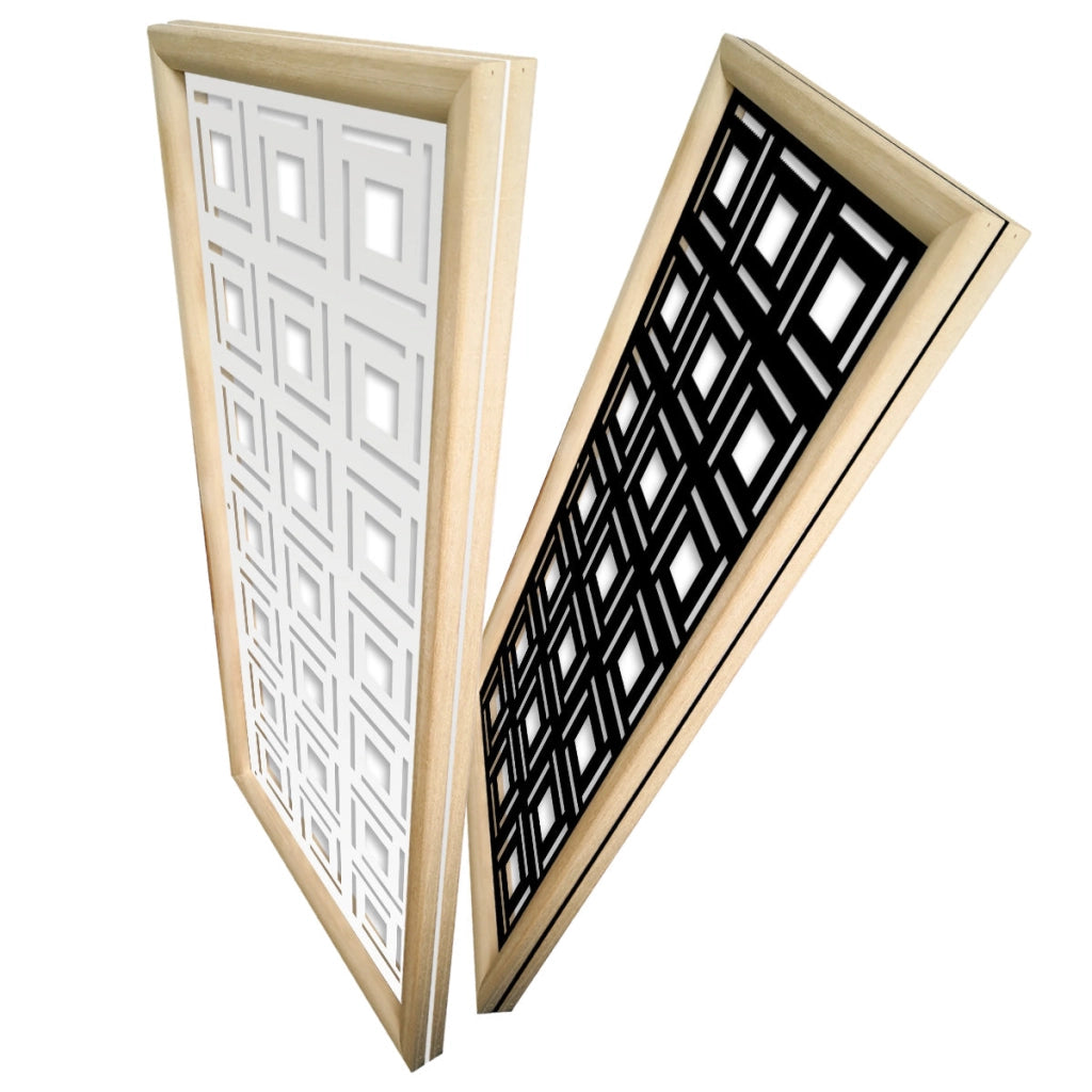 4SIDES - Moduli Decorativi in Legno e PVC Misura: 47x94 cm, Colore: bianco