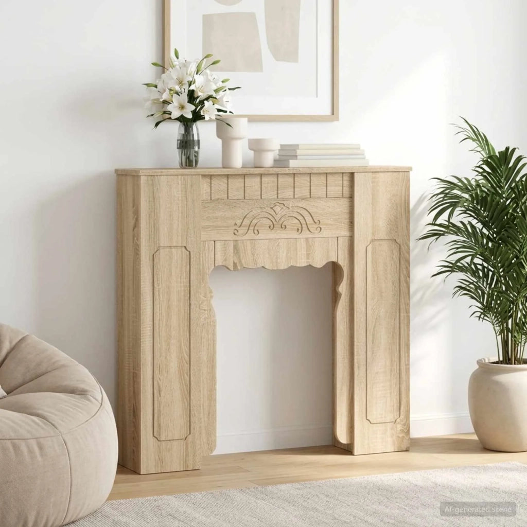Cornice per camino Rovere Sonoma 93 x 20 x 89 cm 8006626