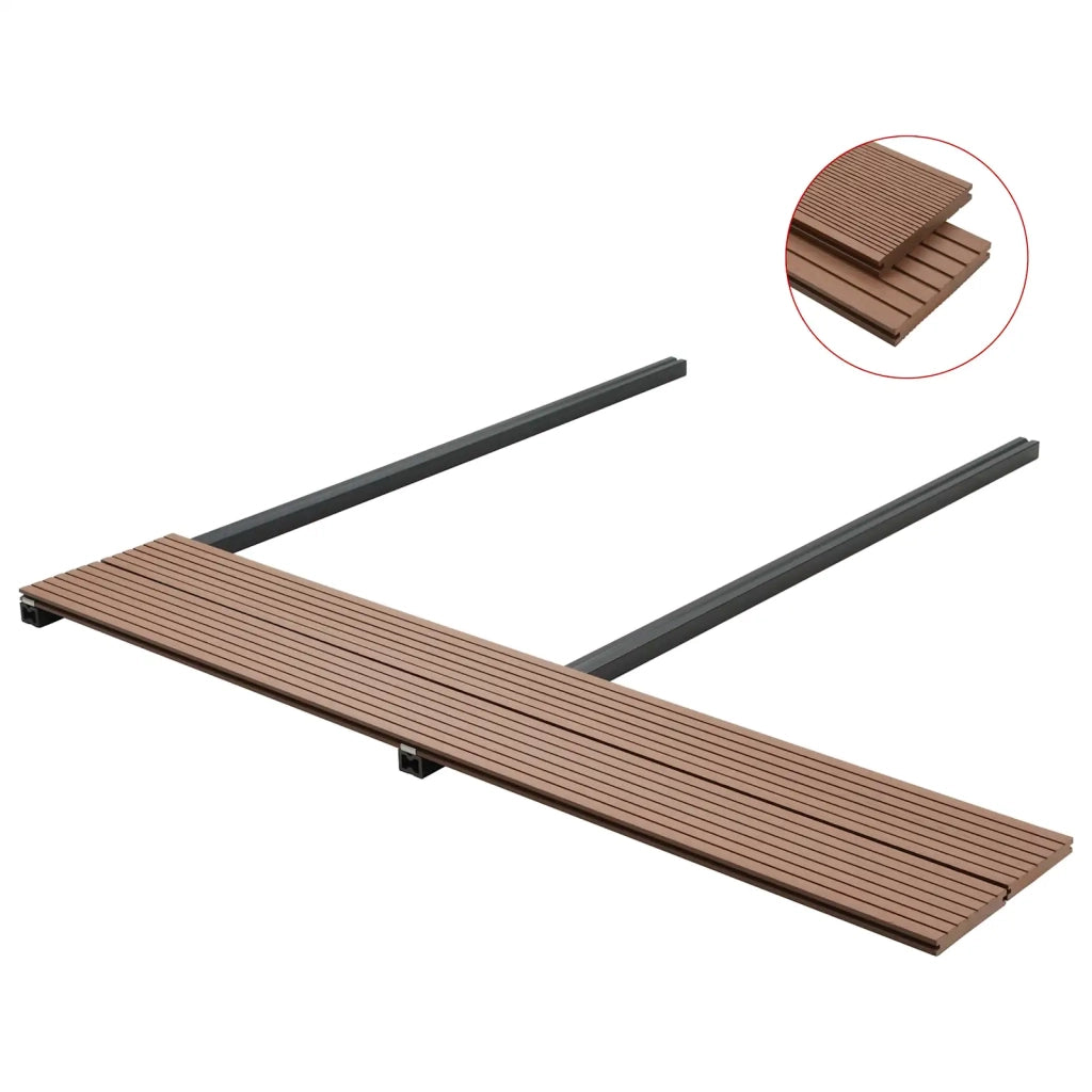 Pavimento da Deck 78 pcs Marrone Chiaro WPC 3444736