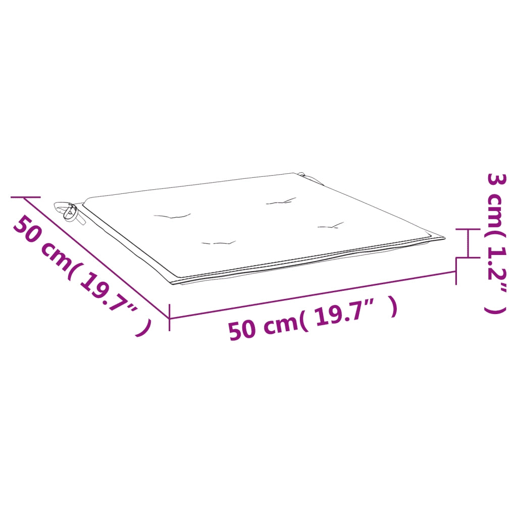 Cuscini per Sedia 2 pz | Cuscini per sedie Blu 50x50x4 cm in Tessuto Oxford