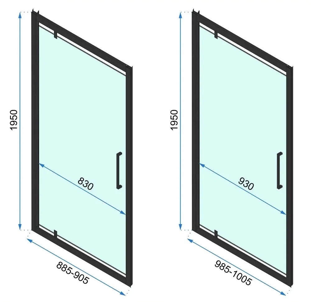 Cabina Doccia Rea Rapid Swing Chrom 100x80