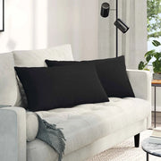 Cuscini da Divano 2 pcs Nero 80 x 40 cm Tessuto 42013728